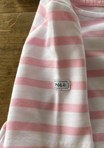 POLO RALPH LAUREN NWT GIRL'S STRIPED DRESS PINK/WHITE Size 7 Small - Picture 4 of 7