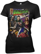 The Big Bang Theory Group on a Comic Book Cover Women's Style T-Shirt NEW UNWORN