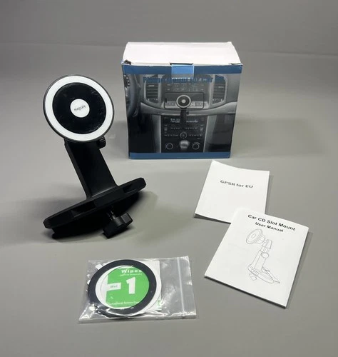 Car CD Slot MagSafe Phone Holder Mount Magnetic Van Stand Fixed Adjustable Arm