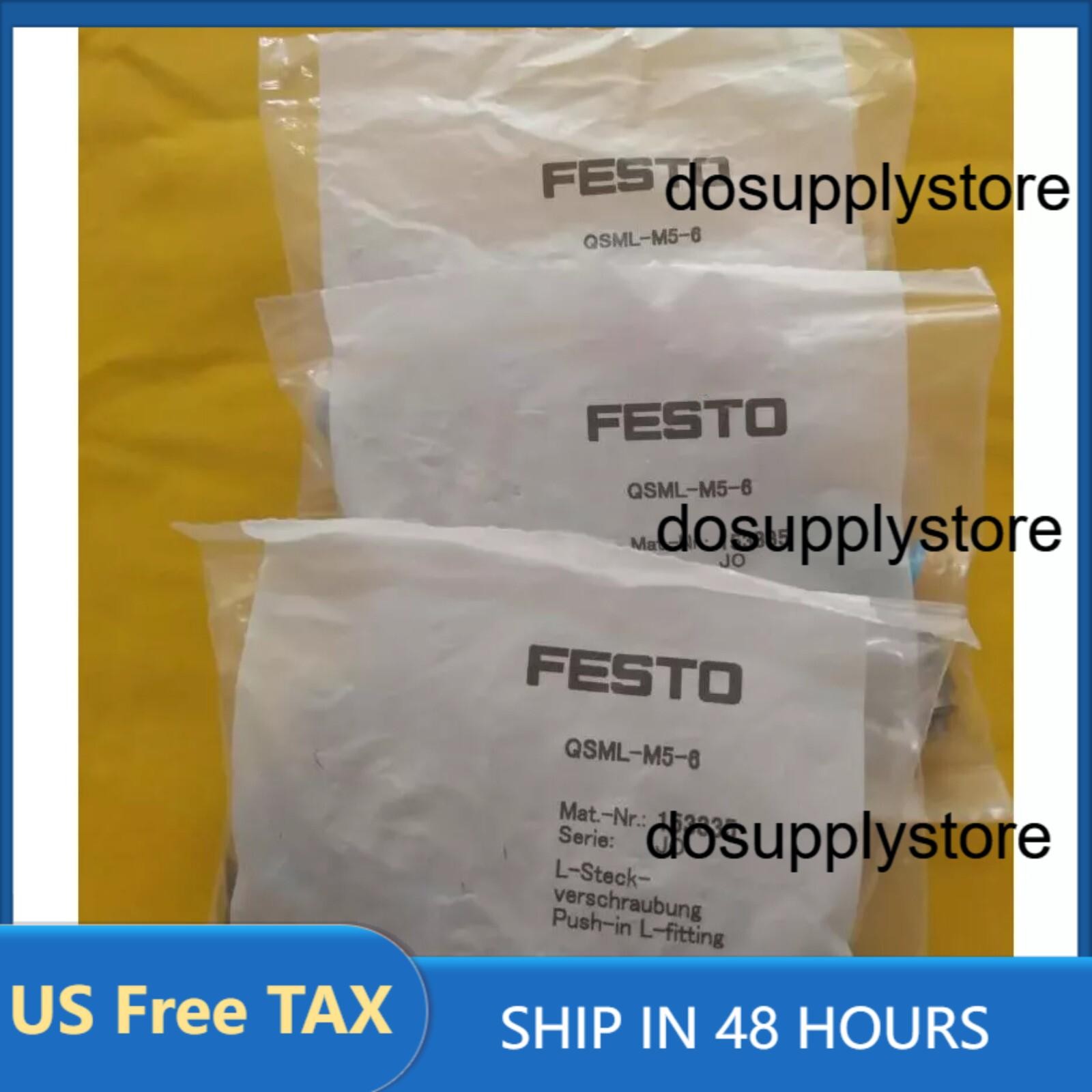 10 PCS New QSML-M5-6 Festo 153335 Fast Shipping Push-in L-fitting