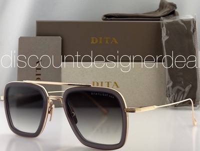 DITA Flight 006 Sunglasses Matte Gray 12K Gold Gray Gradient 52mm 7806-H-GRY-GLD