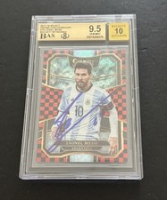 LIONEL MESSI SIGNED 2017-18 SELECT PRIZMS  BECKETT BGS AUTO 10 GEM MINT 9.5