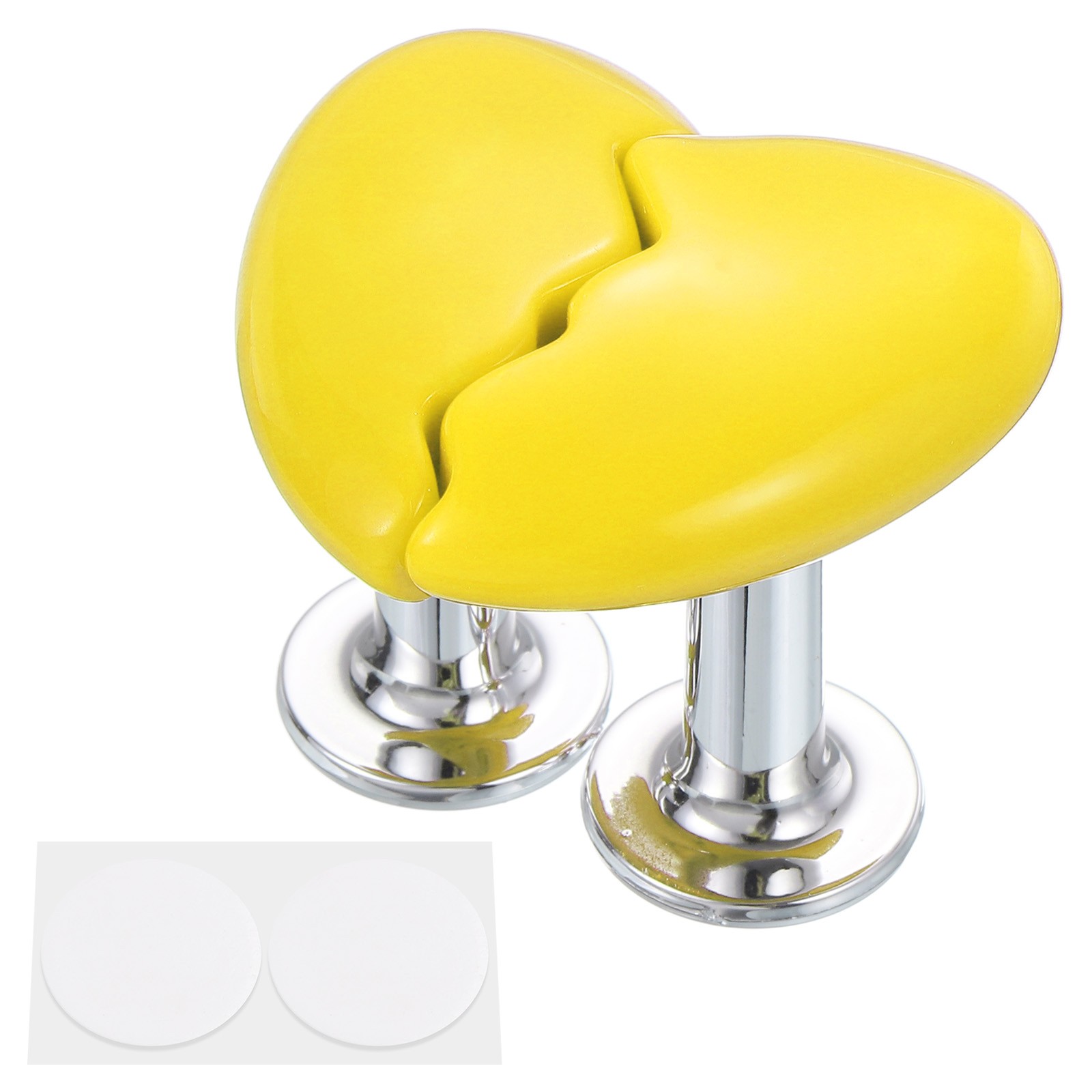 2Pcs Toilet Tank Button Toilet Button Pusher Toilet Replacement Yellow
