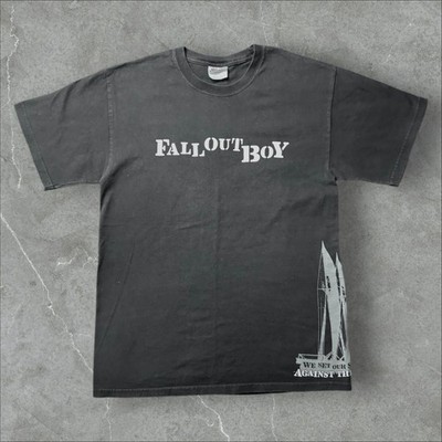 2000s Fall Out Boy  We Set Our Sails Against the Wind  Sailboat Tee Med Black