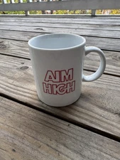 AIR FORCE AIM HIGH Aafes type Red White Blue US CUP Mug Coffee 1990s