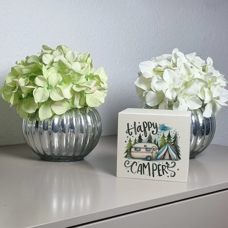 Happy Campers Wohnwagen Spardose aus Holz - Bild 2 von 4