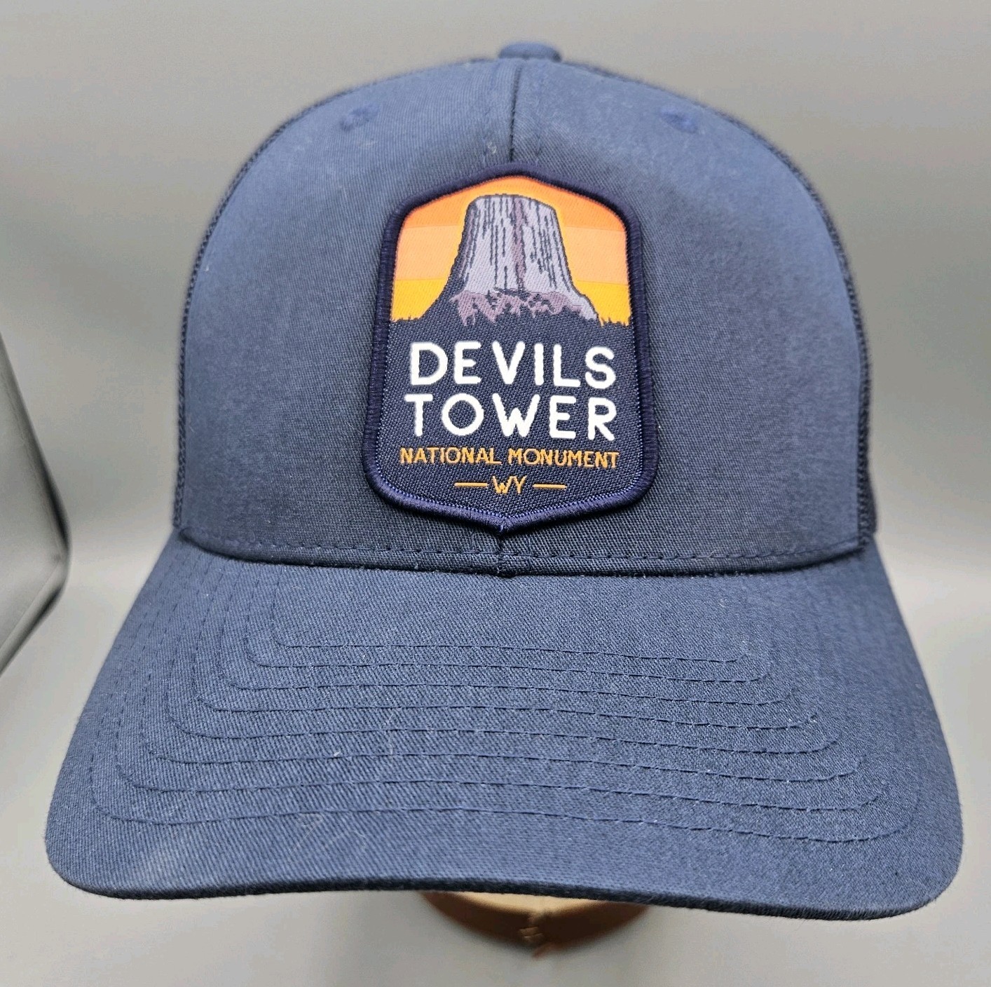 Devil's Tower Monument Adjustable Trucker Mesh Bl… - image 1