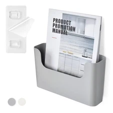 Adhesive File Holder Door Mount Mail Magazine Organizer Single Pocket