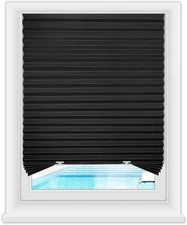 6 Pack Window Blackout Shades, 100% Shading Cordless Light Filtering Pleated ...