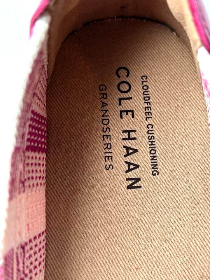 Cole Haan Women White/Pink Stripe Knit Summer Cloudfeel Espadrilles Size US 9.5B - Image 4 of 4