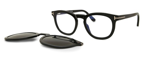 Tom Ford FT5993-B with Clip-On 001 Blue-Light Block 50 Men Eyeglasses