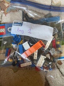 99.99% COMPLETE: LEGO CITY: Van & Caravan (60117)- with directions for blue car