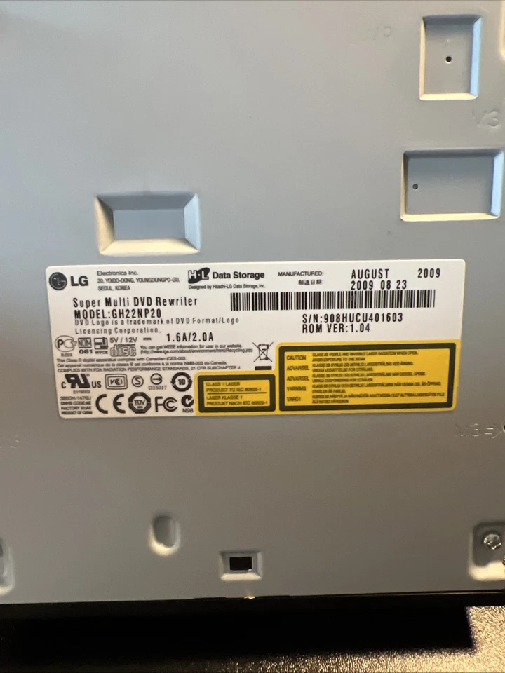 H-L Hitachi LG Data Storage GH22NP20 Super Multi DVD Rewriter Internal IDE Black - Image 4 of 4