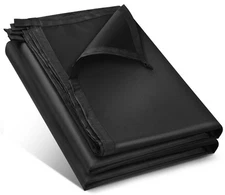 Black Waterproof Tarp Cover for Outdoor: Multi-Purpose Oxford Tarpaulin with ...