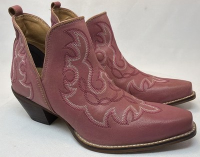 Myra Bag Maisie Women Sz 10 US  Stitched Rose Pink Western Chic Ankle Bootie EUC