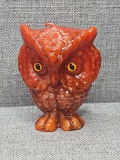 Vintage MCM Owl  Sculpted Wax Candle  NEW