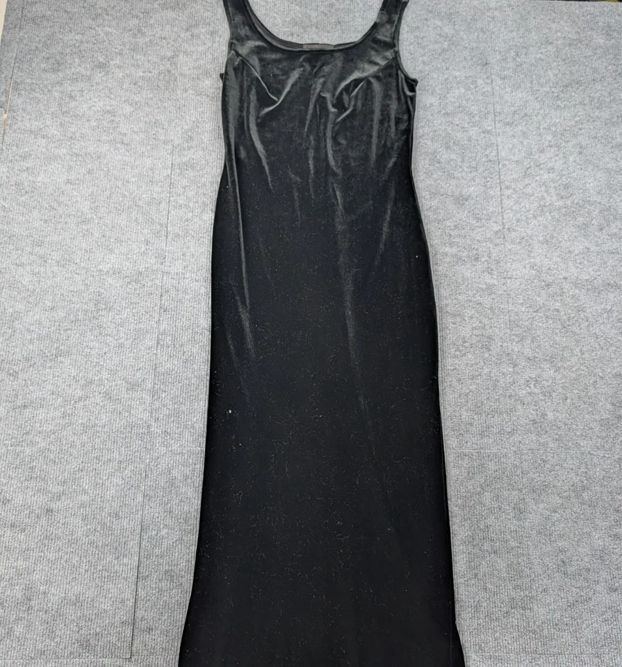 Maxi Vestido De Colección Scott McClintock Para Mujer 6 Vestido de Terciopelo Vamp Negro Años 90 Foto 3 de 4