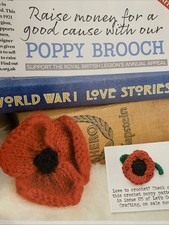 Knitting Pattern 1815 Poppy Brooch Remembrance Day Charity Knit