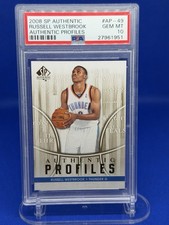2008 RUSSELL WESTBROOK Upper Deck Rookie Card #AP49 SP Authentic PSA Gem Mint 10. rookie card picture