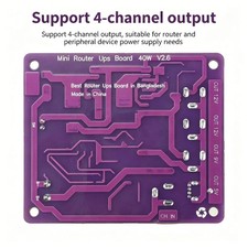 UPS Backup Power Module for Router and CCTV, 40W Mini UPS Board Terminal Wire