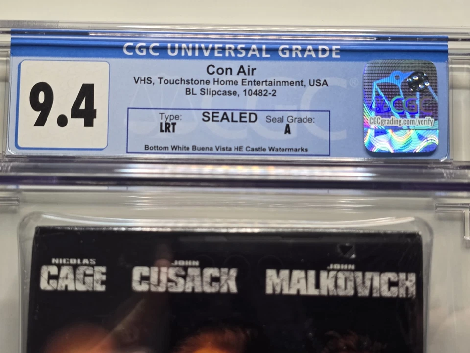 Con Air - VHS New Sealed with Watermarks Nicolas Cage 1997 Graded CGC 9.4 A - Image 2 of 3