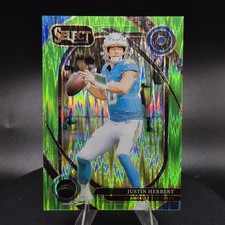 2024 Panini Select - Club Level Justin Herbert #232 Neon Green Shock Prizm /499