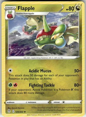 Flapple 120/203 Evolving Skies Pokemon NM Dynamic