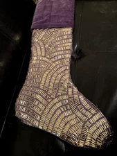 Frontgate Stocking Purple Beaded New