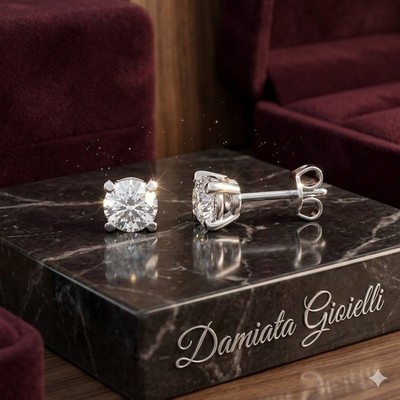 Giorgio Visconti Damen Leuchtpunkt Ohrringe in Weißgold und Diamanten BB37510I
