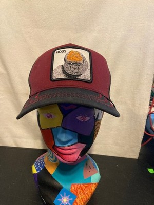 Goorin Bros The Farm Boss Gorilla Trucker Hat Maroon Black Mesh Snapback Cap