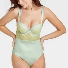 NWOT Auden Mint Lace Pushup Bodysuit Size Medium