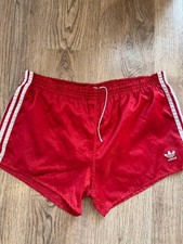 VINTAGE ADIDAS MADE IN BULGARIA NYLON RETRO SOCCER FOOTBALL SHORTS SIZE L