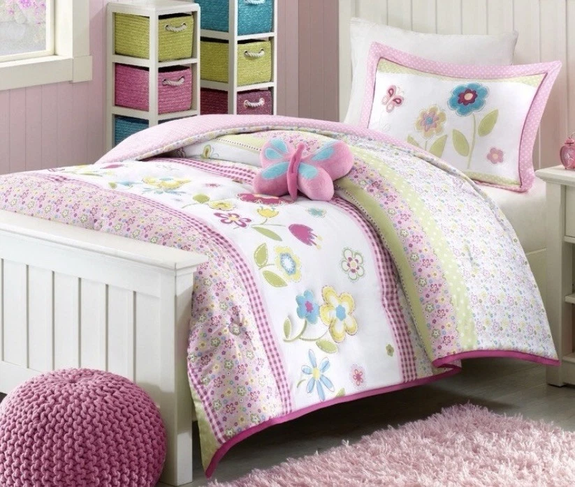 Juego de colcha floral 4 piezas juego de cama tamaño completo Foto 2 de 4