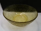 *VINTAGE* Madrid Federal Depression Glass Large Serving Salad Bowl Yellow Amber