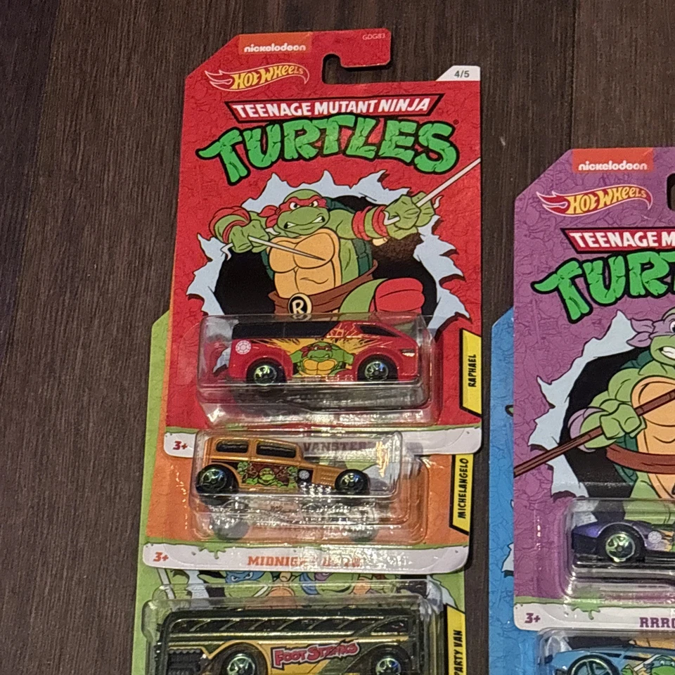 Hot Wheels 2018 Teenage Mutant Ninja Turtles Nickelodeon *Juego completo de 5* Foto 3 de 4