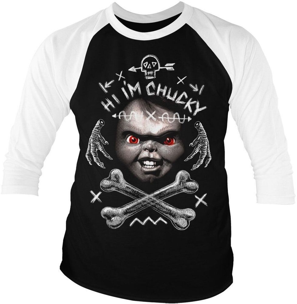 Chucky Hi Im Chucky Baseball 34 Sleeve Tee UV-19-CKY001-H87-1 7090₽