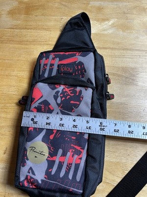 Nintendo Switch/ds Iplay Red And Black Sling Bag Adjustable Traveling Bag