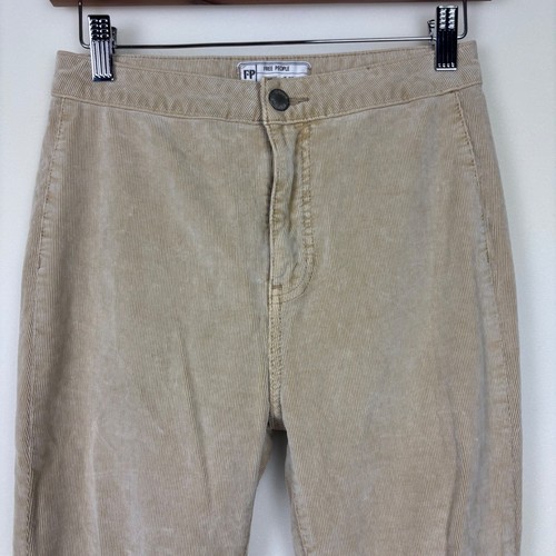 Pantalones acampanados de pana Free People para mujer talla 26 beige boho estilo retro festival - Imagen 5 de 15