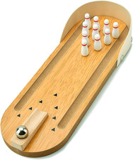 Mini Bowling Game Set for Tabletop - Fun Gift for Adults, Teens, Kids