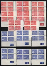 B&ouml;hmen & M&auml;hren 1939/1940 postfrisch Mi 1-14 Sc J1-J14 Due Plate Nummernbl&ouml;ck...