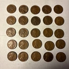 Lot of 25 1919-1958 P/D/S Lincoln Wheat Cent Laminated Planchet Mint Errors #1