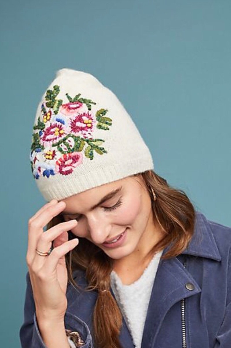 NWT $78 Anthropologie Danielle Kroll Best Of Buds Wool  display picture 2