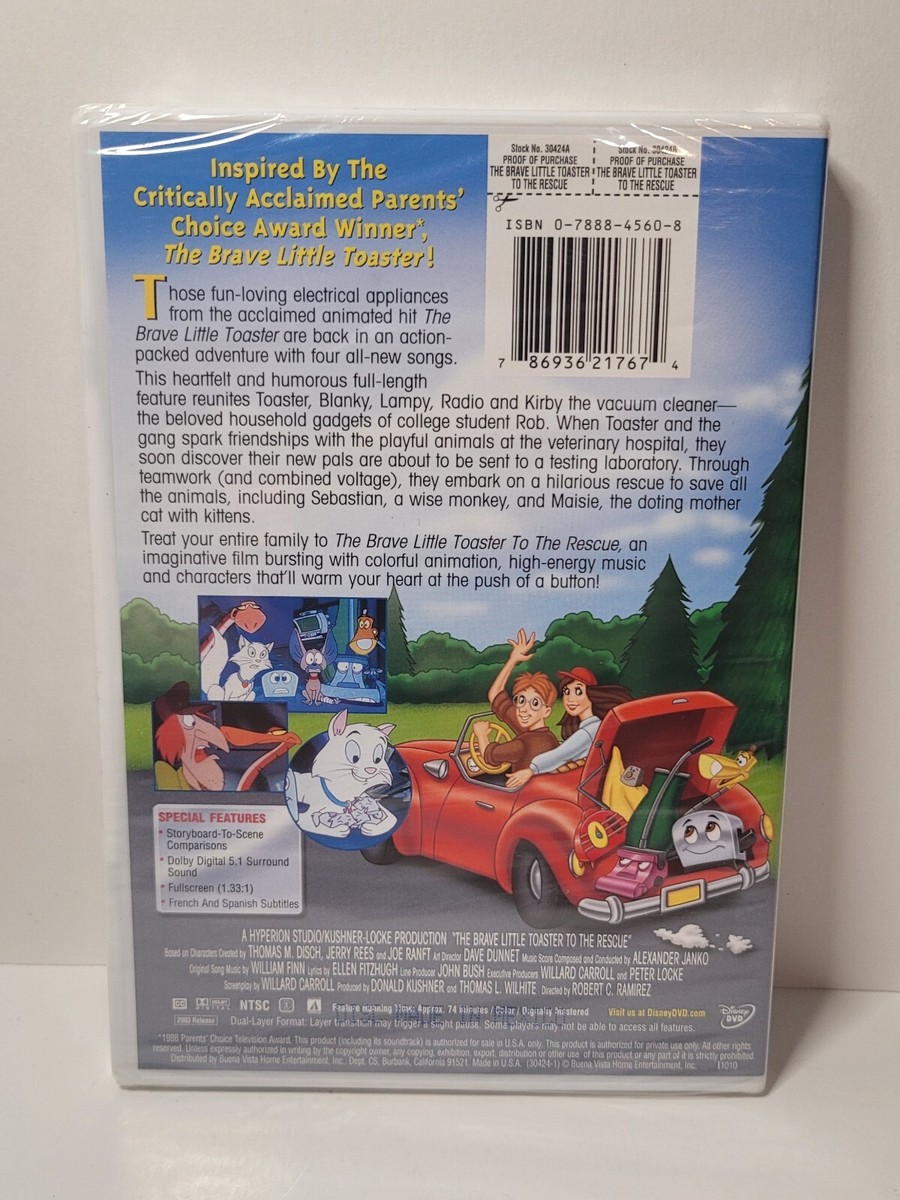 The Brave Little Toaster to the Rescue - DVD - BRAND NEW