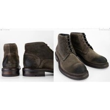 Untamed Street Italy Size 44 US 11 LENNOX Dark-Moss Suede Ankle Boots