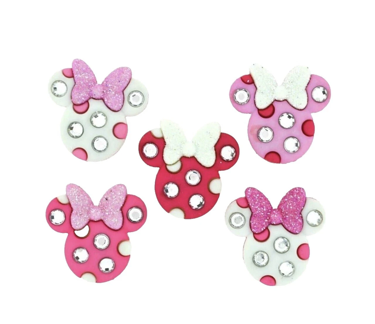 Rhinestone Novelty/Dress-It-Up Shapes Scrapbooking Buttons