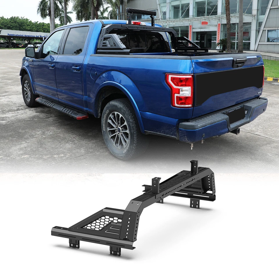 Full-Size Front Bed Rack Roll Bar For 1997 1998 1999 2000 2001-2025 Ford F-150 — 第 3/4 张图片