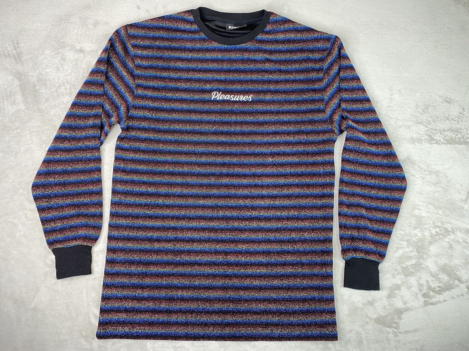 Sparkly Metallic Rainbow Long Sleeve Shirt - Unisex Size L - RN152876