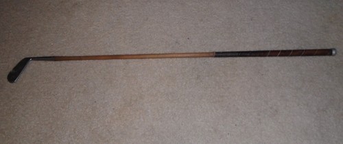 Vintage BURKE Driving 1 IRON hickory wood club - Picture 3 of 4