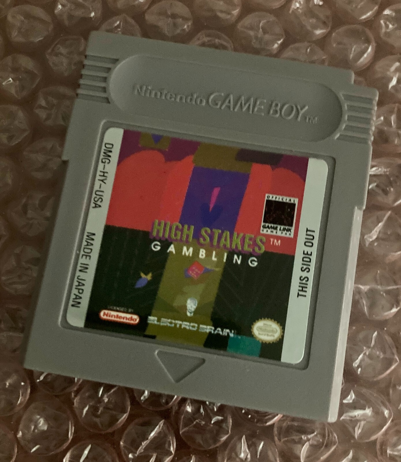 HIGH STAKES GAMBLING / NINTENDO GAME BOY 1992 / Cartouche De Jeu Avec Etui