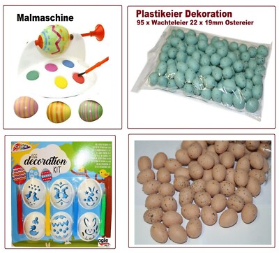 Eiermalmaschine Ostereier Malmaschine inklusive 6 Farben Pinsel Wachteleier